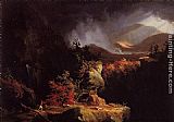 Thomas Cole Canvas Paintings - Gelyna View near Ticonderoga